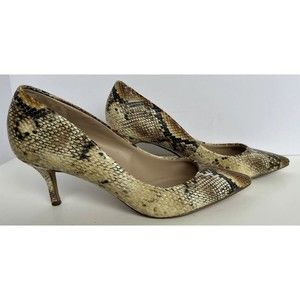 Charles By David Charles Woman’s Addie Snake Skin Leather 3" Heels Size 7.5